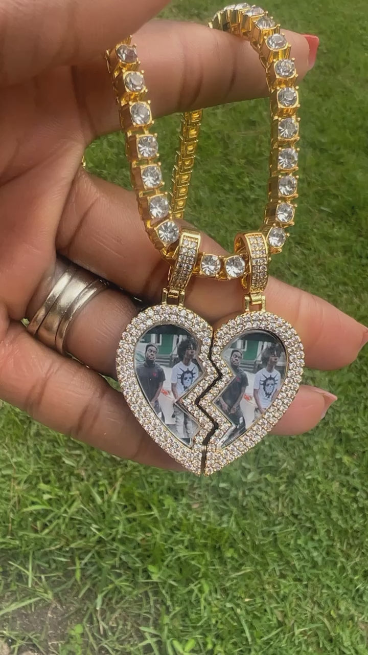 Customized Broken Heart Necklace