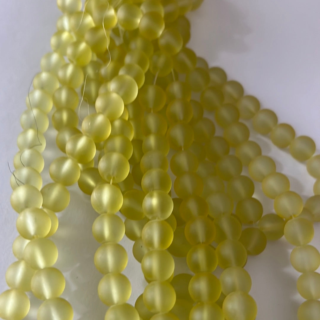 Frosted Yellow Beads