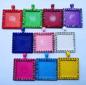 Open image in slideshow, Custom Color Square Photo Charms
