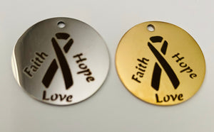 Open image in slideshow, Faith, Hope, and Love Quote Charm
